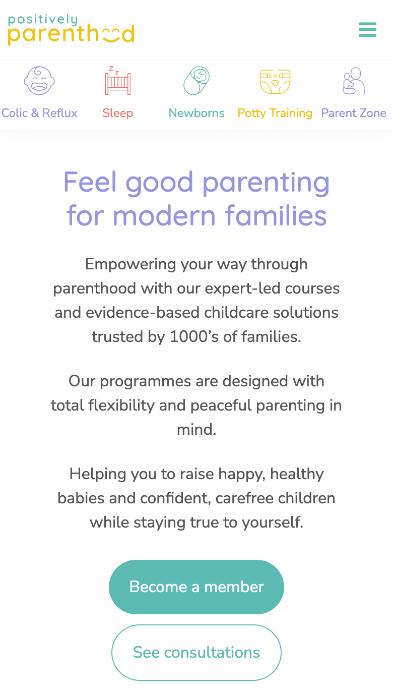 Positively Parenthood - Mobile